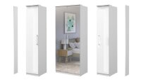 Drehtürenschrank OPTIMA in weiß Hochglanz...