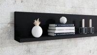 Wohnwand BOTA schwarz supermatt inkl. Beleuchtung