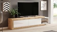 TV Lowboard SINTRA TV Schrank weiß Hochglanz Eiche
