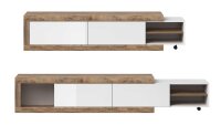 TV Lowboard SINTRA TV Schrank weiß Hochglanz Eiche