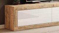 TV Lowboard SINTRA TV Schrank weiß Hochglanz Eiche