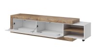 TV Lowboard SINTRA TV Schrank weiß Hochglanz Eiche