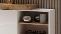 Sideboard SINTRA Kommode weiß Hochglanz Eiche 220cm