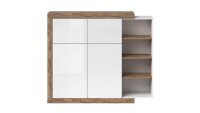 Highboard SINTRA Kommode weiß Hochglanz Eiche 150 cm