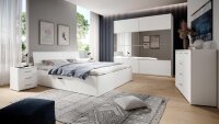 Bett BERLIN Doppelbett weiß 180x200 mit 2 Schubkästen