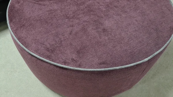 Hocker CIRCLE Big Rundhocker rot d=86 cm mit Keder in grau
