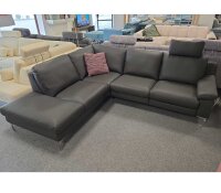 Ecksofa Mesa Leder anthrazit ca. 230x263 cm mit Relaxfunktion motorisch