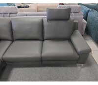 Ecksofa Mesa Leder anthrazit ca. 230x263 cm mit Relaxfunktion motorisch