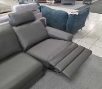 Ecksofa Mesa Leder anthrazit ca. 230x263 cm mit Relaxfunktion motorisch