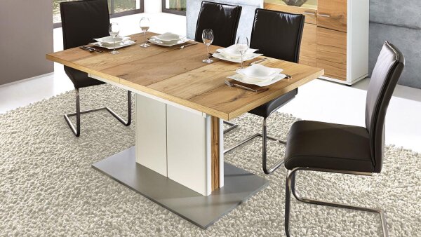 Esstisch LIGHT LINE Eiche furniert Synchronauszug 160-205 x 90 cm