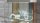 Highboard LIGHT LINE 2 weiß matt Lack und Eiche inkl. LED