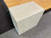 Couchtisch Media Massiv Asteiche hell Betonoptik ca. 125x43x75 cm