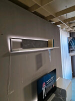 Wohnwand Media Exclusiv Weiß Matt Lack Marmoroptik inkl. LED