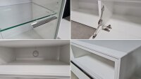 Wohnwand LIGHT LINE 5 weiß matt Lack TV-Board und Vitrine