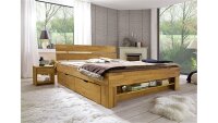 Futonbett SOFIE Kernbuche geölt 140x200 inkl. Bettkasten