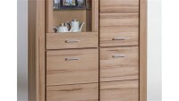 Vitrine Tabea Standvitrine Kernbuche teilmassiv 108x140 cm