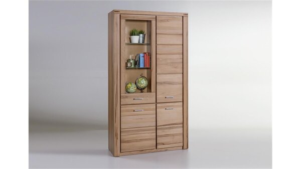 Vitrine TABEA Standvitrine Kernbuche teilmassiv 108x200 cm