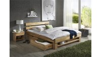 Futonbett JUDITH Kernbuche massiv geölt 140x200