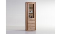 Vitrine TABEA Standvitrine Kernbuche teilmassiv 66x200 cm