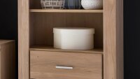 Regal TABEA Standregal Wildeiche Bianco teilmassiv 66 cm