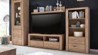 TV Board TABEA Holz Wildeiche Bianco teilmassiv 138 cm