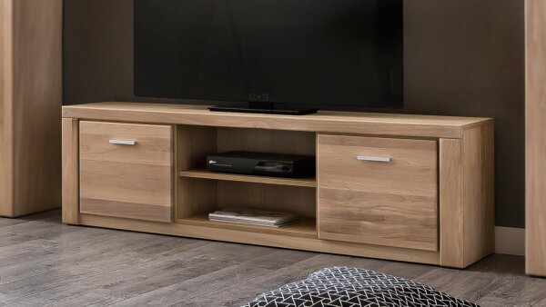TV Board TABEA Wildeiche Bianco teilmassiv 175 cm