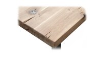 Esstisch 2220 Tisch Esszimmertisch Eiche massiv und Metall schwarz 200