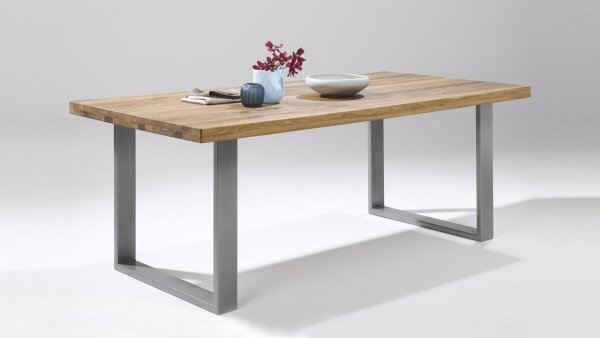 Esstisch TIM Tischsystem Eiche massiv 200x100cm Gestell U-Form