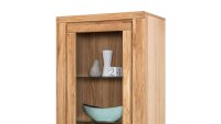 Vitrine TINA Standvitrine Vitrinenschrank in Eiche teilmassiv geölt