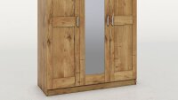 Kleiderschrank TONI 3S in Wildeiche 3-türig mit Spiegel 152 cm