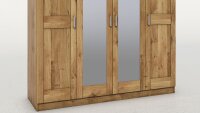 Kleiderschrank TONI 4S Wildeiche Schrank mit Spiegel 202 cm