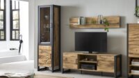 Vitrine 2270 JANNE Schrank in Eiche furniert 58 cm
