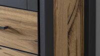 Highboard 2263 JANNE Vitrine in Eiche furniert 98 cm