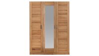 Kleiderschrank LIA 3S Schrank Kernbuche mit Spiegel 152 cm