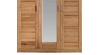 Kleiderschrank LIA 3S Schrank Kernbuche mit Spiegel 152 cm