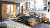 Schlafzimmer Set 4-tlg SARAH-TONI Wildeiche teilmassiv...