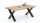 Couchtisch 2581 Eiche massiv mit Baumkante X-Gestell 110x70