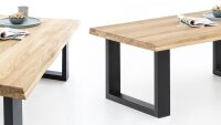 Couchtisch 2582 Massivholz Eiche mit Baumkante 110x70 cm