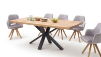 Esstisch Eastbourne Tisch in Eiche massiv mit Metallgestell 200x100