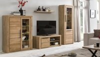 Wohnwand GRETA Wohnzimmer Set 4-tlg Eiche teilmassiv 308