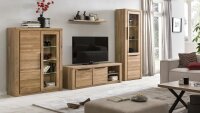 Wohnwand GRETA Schrank Set 4-tlg Eiche teilmassiv 338 cm