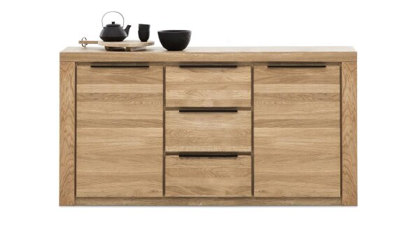 Sideboard 2544 GRETA Kommode in Eiche teilmassiv geölt 2-trg
