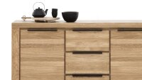 Sideboard 2544 GRETA Kommode in Eiche teilmassiv geölt 2-trg