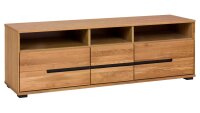 Lowboard LOLA Eiche teilmassiv furniert schwarz