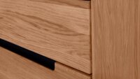 Lowboard LOLA Eiche teilmassiv furniert schwarz