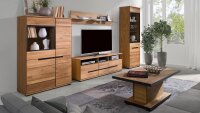 Lowboard LOLA Eiche teilmassiv furniert schwarz