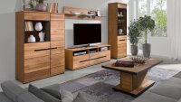 Vitrine LOLA Eiche teilmassiv Holz furniert schwarz