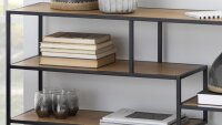Bücherregal SEAFORD Metall schwarz Wildeiche Look Regal