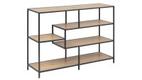 Bücherregal SEAFORD Metall schwarz Wildeiche Look Regal