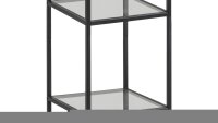 Regal SEAFORD schwarz 3 Glasböden Puristisches Design